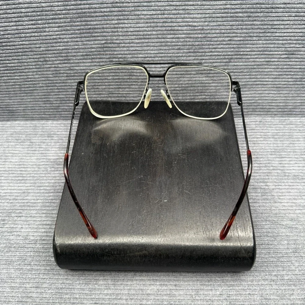 Vintage‎ Rodenstock 2766 B 140 Aviator Glasses Frames Black Silver Germany Retro